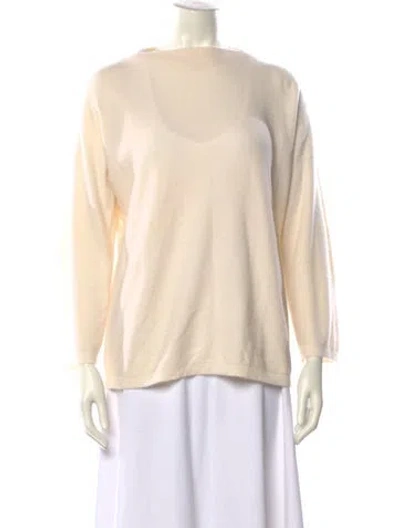 Pre-owned Jil Sander Cashmere Bateau Neckline Sweater In Neutral