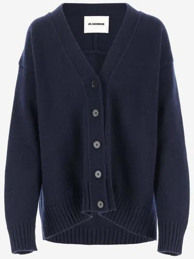 JIL SANDER JIL SANDER CASHMERE BLEND CARDIGAN
