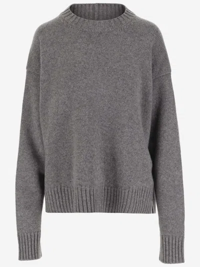 Jil Sander Dark Grey Crew Neck Sweater