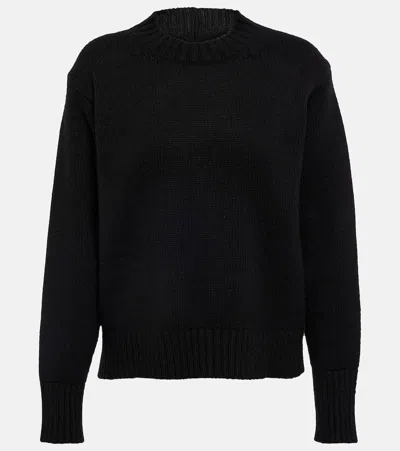 Jil Sander Cashmere-blend Sweater In Black