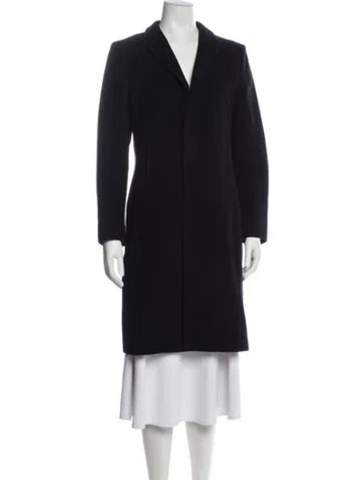 Pre-owned Jil Sander Cashmere Coat In Blue