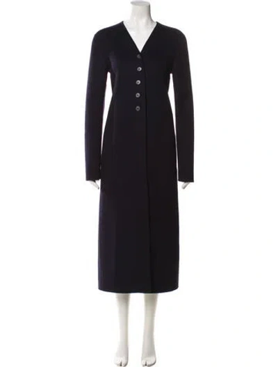 Pre-owned Jil Sander Cashmere Coat In Blue