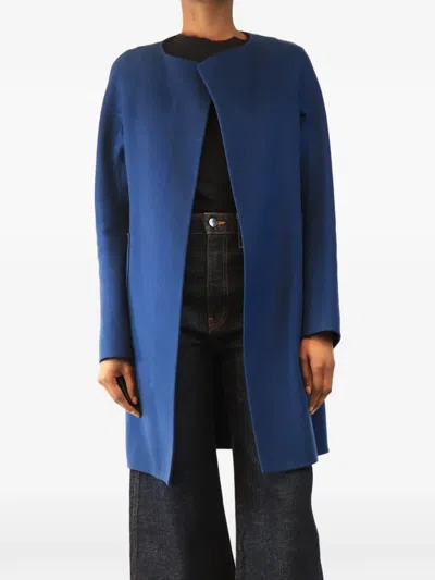 Pre-owned Jil Sander Cashmere Coat In Blue