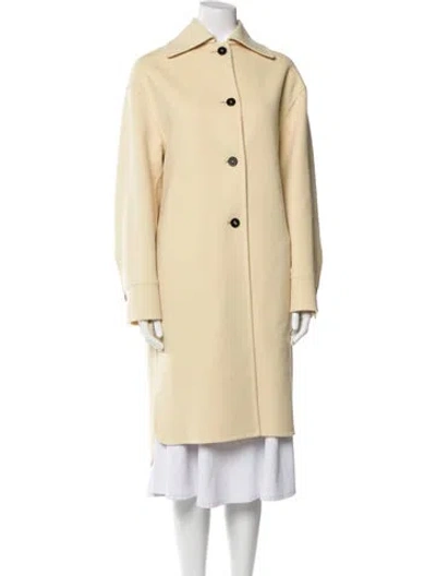 Pre-owned Jil Sander Cashmere Coat In Yellow