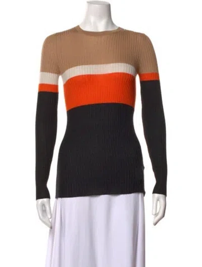 Pre-owned Jil Sander Cashmere Colorblock Pattern Sweater In Neutrals