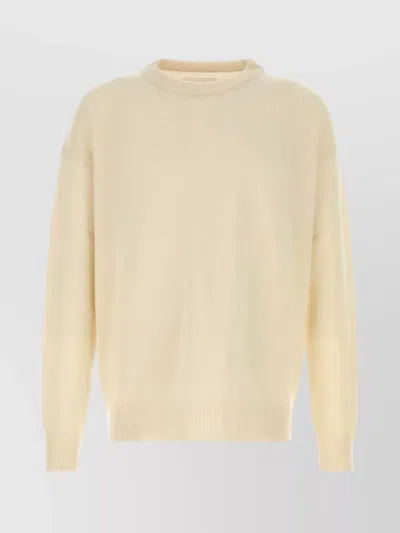 Jil Sander Cashmere Crew Neck Sweater In Yellow