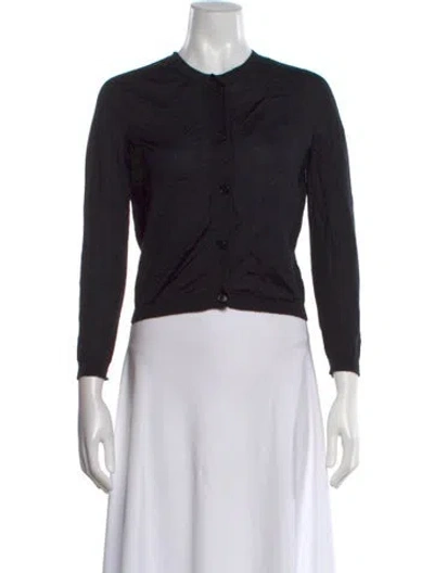 Pre-owned Jil Sander Cashmere Crew Neck Sweater In Black