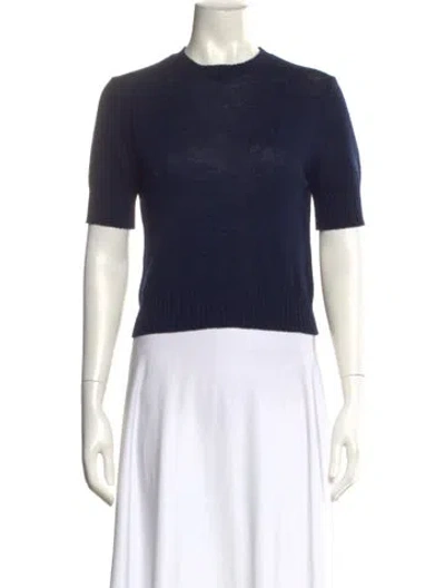 Pre-owned Jil Sander Cashmere Crew Neck Sweater In Blue