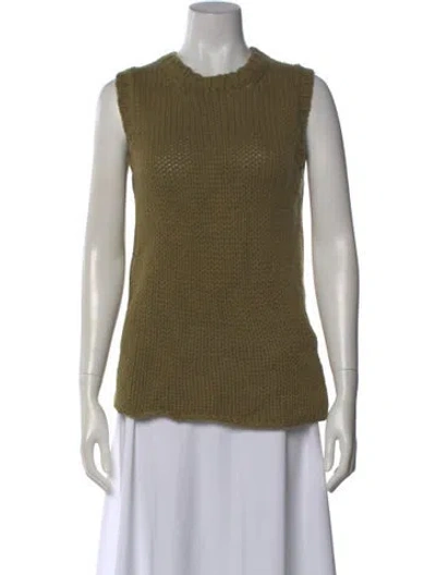 Pre-owned Jil Sander Cashmere Crew Neck Sweater In Green