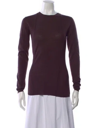 Pre-owned Jil Sander Cashmere Crew Neck Sweater In Purple