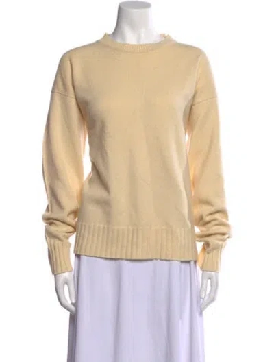 Pre-owned Jil Sander Cashmere Crew Neck Sweater In White