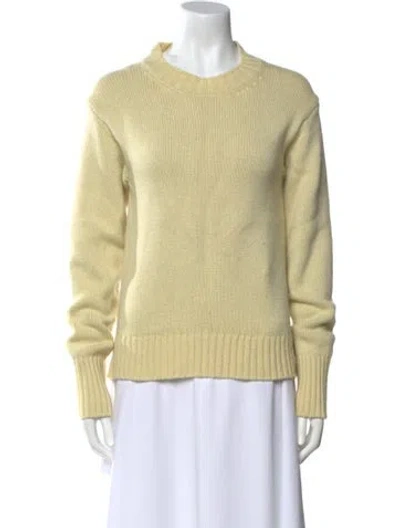Pre-owned Jil Sander Cashmere Crew Neck Sweater In Yellow