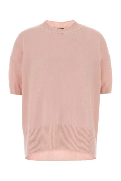 Jil Sander Cashmere Crew-neck Sweater In Pink