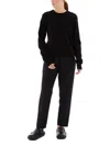Jil Sander Long Sleeve Round Neck Sweater In Black