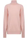Jil Sander Turtleneck Knitwear Long Sleeves In Pink