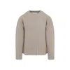 Jil Sander Sand Stone Cashmere Long Sleeves Cn Sweater In Gray