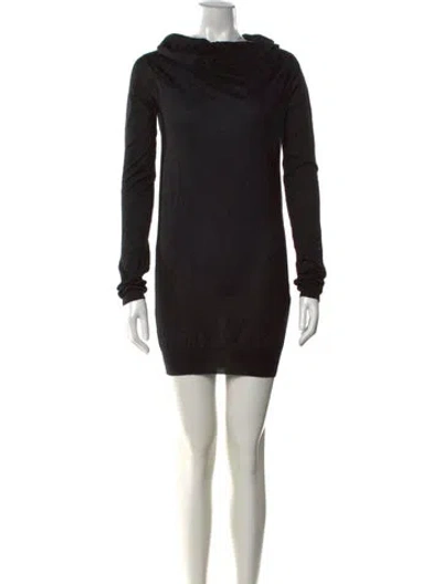 Pre-owned Jil Sander Cashmere Mini Dress In Black