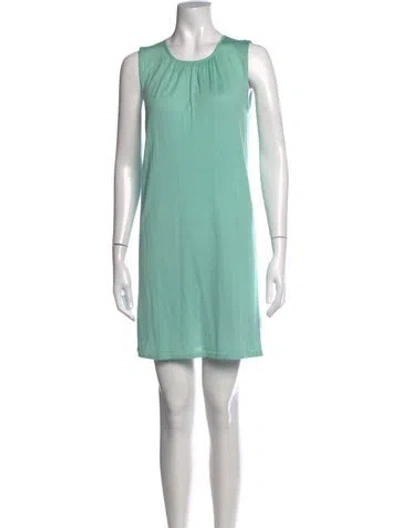 Pre-owned Jil Sander Cashmere Mini Dress In Green