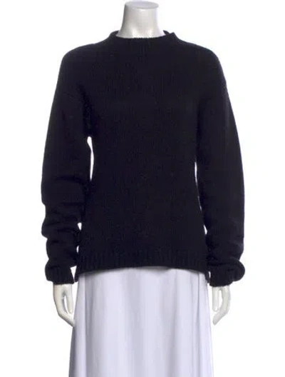 Pre-owned Jil Sander Cashmere Mock Neck Sweater In Black