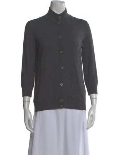 Pre-owned Jil Sander Cashmere Mock Neck Sweater In Gray