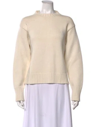 Pre-owned Jil Sander Cashmere Mock Neck Sweater In Neutral