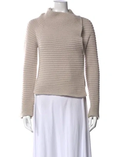Pre-owned Jil Sander Cashmere Mock Neck Sweater In Neutral