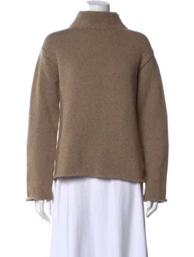 Pre-owned Jil Sander Cashmere Mock Neck Sweater In Neutrals