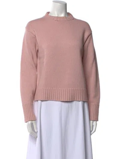 Pre-owned Jil Sander Cashmere Mock Neck Sweater In Pink