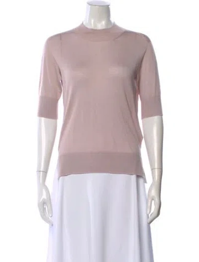 Pre-owned Jil Sander Cashmere Mock Neck Top In Pink