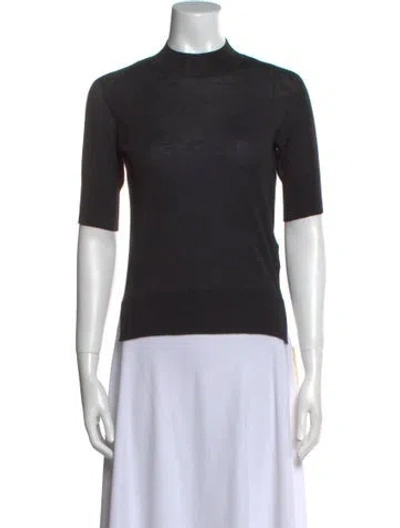 Pre-owned Jil Sander Cashmere Mock Neck T-shirt W/ Tags In Black