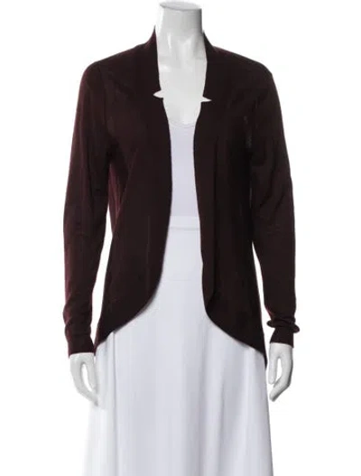 Pre-owned Jil Sander Cashmere Open Front Sweater In Brown