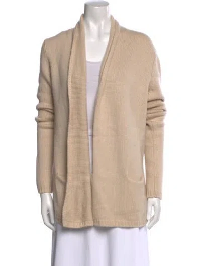 Pre-owned Jil Sander Cashmere Open Front Sweater In Neutral