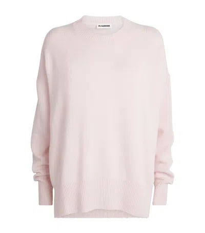 Jil Sander Cashmere Oversized Sweater In Pink