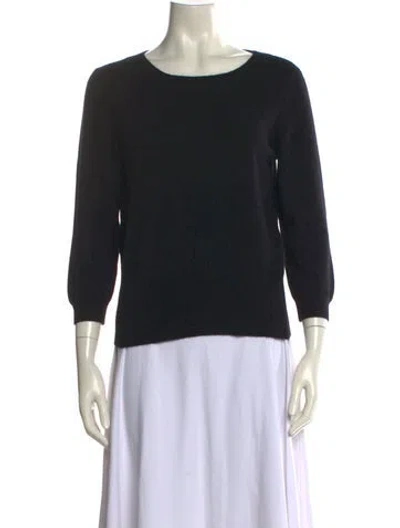 Pre-owned Jil Sander Cashmere Scoop Neck Sweater In Black