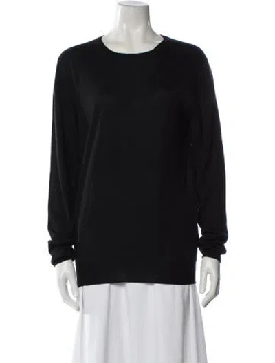 Pre-owned Jil Sander Cashmere Scoop Neck Sweater In Black