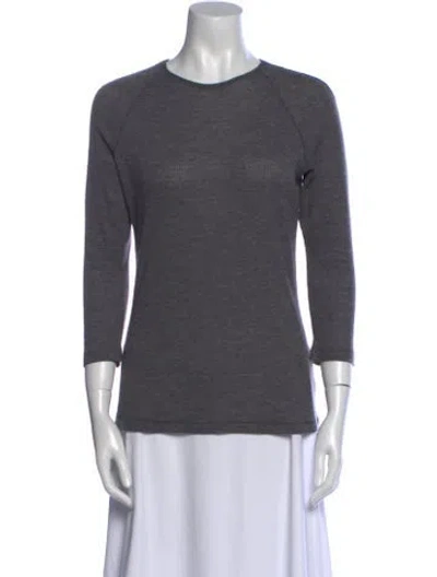 Pre-owned Jil Sander Cashmere Scoop Neck Sweater In Grey