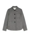 Jil Sander Patch-pocket Button-front Jacket In Gray