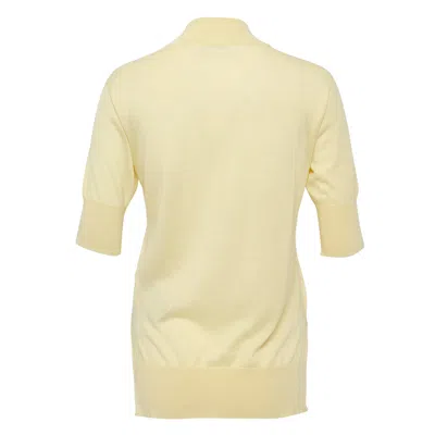 Jil Sander Cashmere Short Sleeve Sweater In Yellow