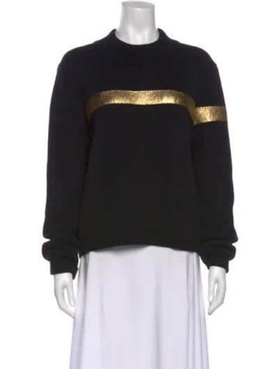 Pre-owned Jil Sander Cashmere Striped Sweater In Black