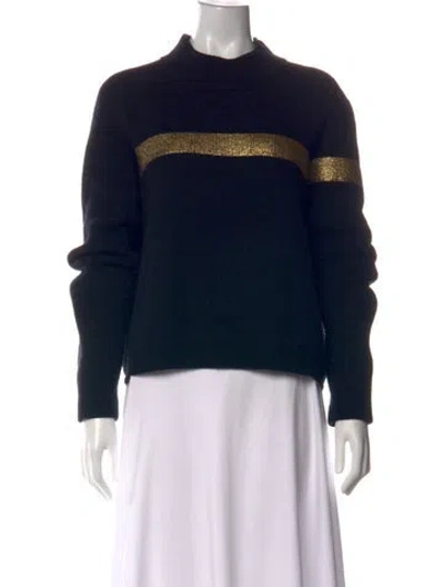 Pre-owned Jil Sander Cashmere Striped Sweater In Black