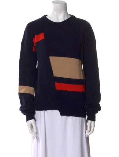 Pre-owned Jil Sander Cashmere Striped Sweater In Blue