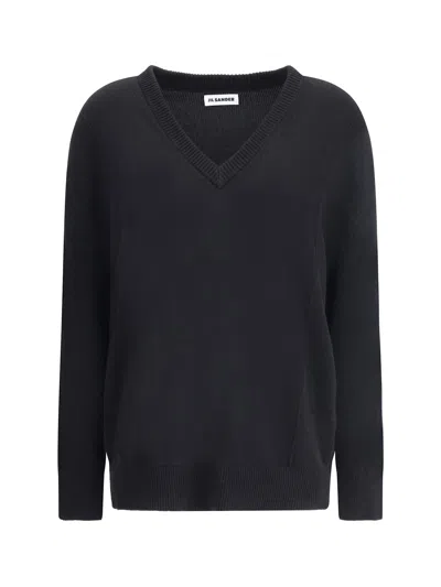 Jil Sander Cashmere Sweater In Black