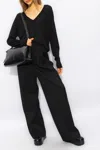 Jil Sander Crew-neck Cashmere-blend Jumper In Black