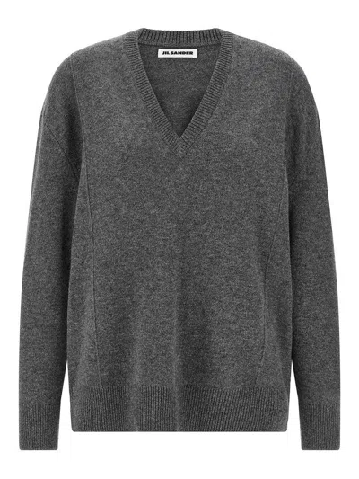 Jil Sander Cashmere Sweater In Gray