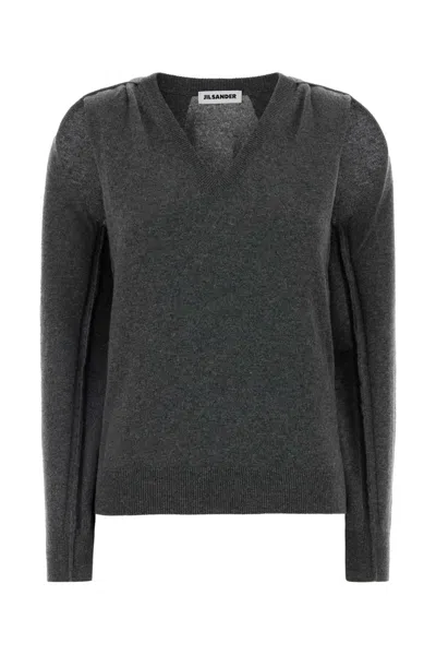 Jil Sander Cashmere Sweater In Gray