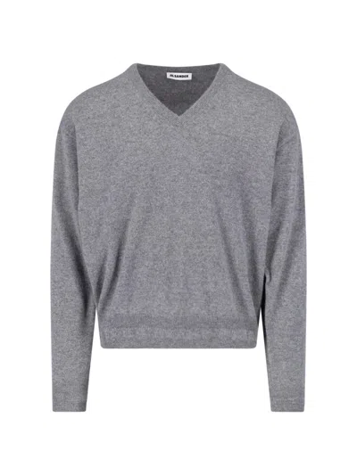 Jil Sander Cashmere Sweater In Gray