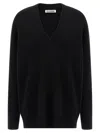 Jil Sander Cashmere Sweater Sweaters And Cardigans Black In Animal Print