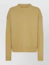 JIL SANDER CASHMERE SWEATER WITH DROPPED SHOULDERS AND RIBBED FINISH