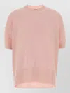 Jil Sander Cashmere Sweater With Short Sleeves And Crew Neck In Pink