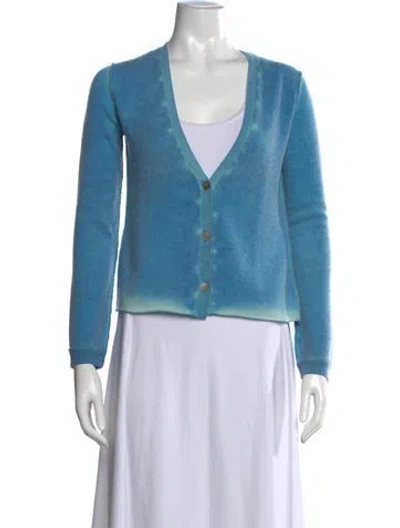 Pre-owned Jil Sander Cashmere Tie-dye Print Sweater In Blue